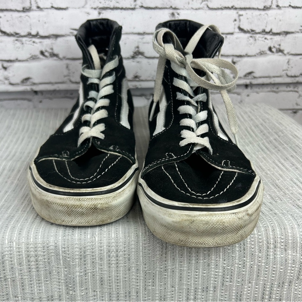 Vans | black sk8 high top skate shoes sneakers size 8.5 - Picture 3 of 8